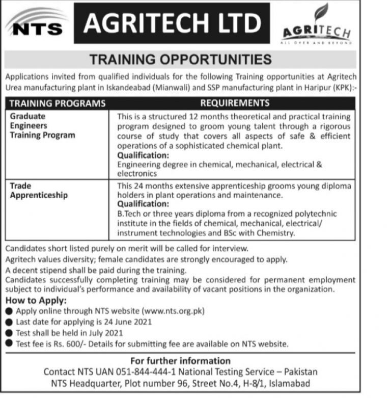 Agritech ltd for Apprenticeship Btech and DAE