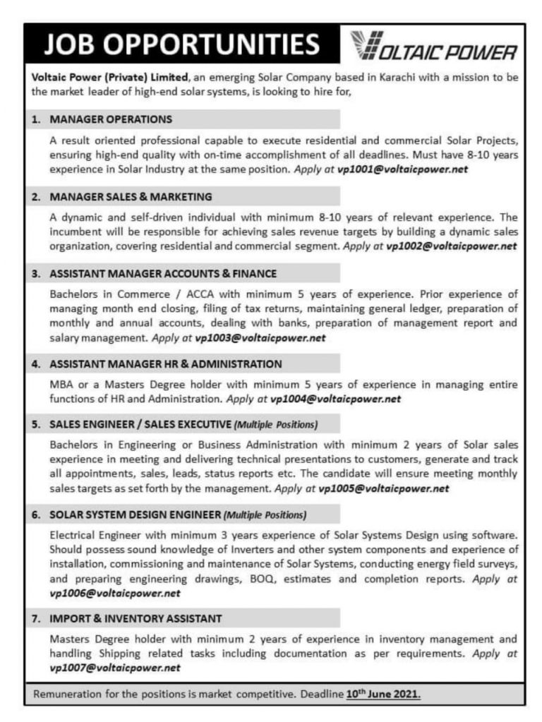 Engineering Jobs in Voltac Power